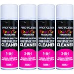 Pro-Kleen Interior Valeting Foam Upholstery Cleaner - 3-in-1 Formula to Deeply Clean, Remove Stains and Eliminate Odours - New Car Fragrance (4 x 500ml)