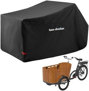 Team Obsidian Housse Velo Cargo - Protection Parfaitement Adaptée aux Vélos Cargo - Pour Vélo à 3 Roues - Sac de Transport Inclus - Fixation de la Housse au Velo Possible