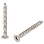 Stainless Steel 304 Phillips Star Head Screws for Fixing Wood, Plywood, Paster Boards Solid Stainless (2 Inch) (Pack of 100)