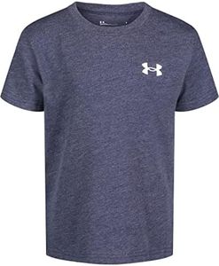 Under Armour Boys' Elite Short Sleeve T-Shirt, Stylish Crew Neckline & Fuller Cut for Complete Comfort, Midnight Navy SP22, 5