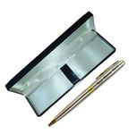 Corporate Culture Customised Silver Pen with Your Company Name Engraving |Gift Box|Gold Spin| Ballpoint Blue Ink| Gifting Ideas for Birthday Anniversary Farewell Teacher's Day