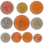 United Kingdom 10 Mixed Coins | British Currency | New Pence | Penny | Farthing | Shilling | Pound | Since 1953