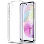 TheGiftKart Back Cover Soft Case for Samsung Galaxy A35 5G | Best Camera Protection | Inbuilt Dust Plugs & Anti-Slip Grip | Ultra Clear Slim Back Cover Case for Samsung A35 5G (Silicone, Transparent)