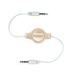 SCOSCHE IU3.5RCGD Replay 3.5mm Retractable Auxiliary Audio Cable 3-foot in Gold/White
