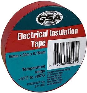 GSA Electrical Insulation PVC Tape, Red, 20 m x 19 mm