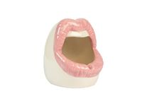 Fisura - Original ashtray different models. Funny ashtray to give as a gift. Made of ceramic. (Mouth, pink)