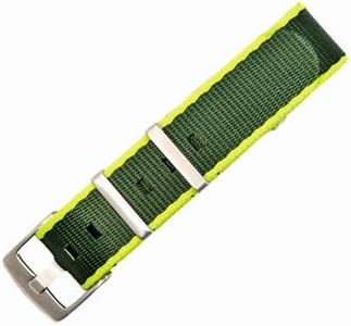 BluShark AlphaShark Premium Nylon Watch Strap - Durable, Waterproof Replacement Watch Band for Men and Women | Stainless Steel Buckle | Ballistic, Military | Iguana, 22mm