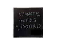 Bi-Office Glass Memo Tile Board, Black, 48 x 48 cm