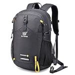 SKYSPER Small Daypack 20L Hiking Backpack Lightweight Travel Day Pack with Waist Strap for Women Men(Black)