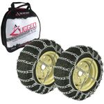 The ROP Shop | Pair of 2 Link Tire Chains & Tensioners 23x10.5x12 for Snow Blowers, Lawn & Garden Tractors, Mowers & Riders, UTV, ATV, 4-Wheelers, Utility Vehicles