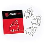 GlücksClips Cute Paper Clips (Set of 11) - Whale Design with Whales Shaped Paperclips - Decorative Metal Paper Fasteners - Stationery for Home or Office - C019