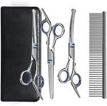 Dog Grooming Scissors Kit with Safe