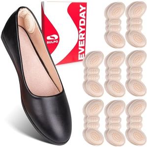 SULPO 8 Pares Almohadilla Talon - Protector Talones Rozaduras - Antirozaduras Zapatos - Plantillas Talon - Heel Protector Plantilla - Reducir Tamaño Zapatos - Tacon Protector Para Mujeres y Hombres