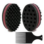 BEWAVE Big Holes Barber Hair Brush Sponge Dreads Locking Twist Afro Curl Coil Wave Hair Care Tool