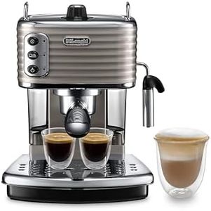 De'Longhi Scultura Traditional Barista Pump Espresso Machine, Coffee and Cappuccino Maker, ECZ351BG, Champagne