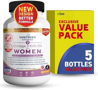 Northern Naturals Omega 3 Krill Oil for Women, 500mg, 30 Softgels, Fish-Free Taste, Supports Eye Health & Joint Function (5)