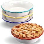 Aunt Shannon's Kitchen Ceramic Mini Pie Pans - Set of 4-5.5 Inch Small Pie Pans with Classic Fluted Rims - Multifunctional Pot Pie Pans for Pot Pies, Quiches, Tarts, Puddings - Pot Pie Baking Dishes