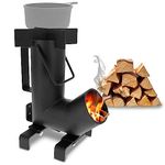 Neature Rocket Stove Wood Burning Portable Stove - Camping Cooking with No Gas or Electricity for Emergency Heater