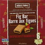 Nature's Bakery Fig Bars (Pack of 6), Whole Wheat Raspberry, 340.2g