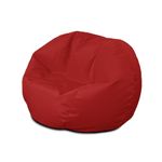 Bags of Beans Wipe Clean Kids Bean Bag Chair with Filling Included - Outdoor Kiddies Beanbag Seat - Machine Washable Childrens Beanbag Furniture for Girls & Boys - 67 x 48cm (Red)