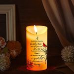 Battery Operated Candles Sympathy Flameless Candles Memorial Gifts LED Memorial Candles for Loss of Loved One Bereavement Gifts Memory Pillar Candle (3 x 6 Inch, Memorial Style)