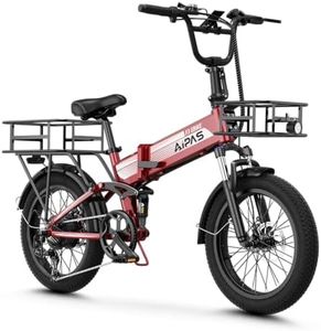 Aipas F3 Folding Electric Bike for Adults, 1500W Peak Motor, 62-Mile Range,614Wh Battery,Lightweight Aluminum Frame& Full Suspension, 20" Fat Tire Ebike for Urban Commuting& Weekend Riding,Class 3/2/1