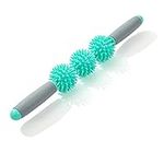 Tebery Three Rotating Spiky Massage Roller Stick Muscle Roller, Sticks Tools for Relax Body Restore Pressure Point Roller Sports Massage Bar Health Care