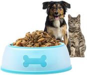 Noa Store Plastic Dog Bowls - Dog Feeding Station - Puppy Water Bowl Non Spill - Accessories for Puppies - Non-Slid Double Layer Pet Bowl - Durable Hygienic Plastic Bowl - Non Skid Dog Bowls - Blue