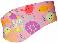 Earvolution Ear Band-It Ultra Premium Swimming Headband - Invented by Ear, Nose, and Throat Physician - Anti-Slip Neoprene Keeps Water Out, Holds Earplugs in - Large Sea Life Swim Headband