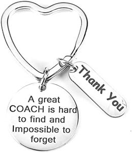 Coach Gifts Thank You Coach Keychains for Women Men, A Great Coach Is Hard To Find Impossible To Forget Beat Coach Appreciation Gift Keychain