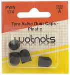 Wot-Nots Pearl PWN174 Tyre Valve Plastic Dust Cap (4 Pieces), Black