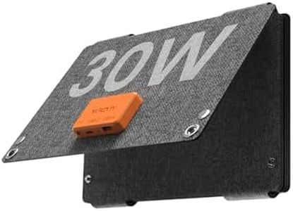 NURZVIY 30W Foldable Portable Solar Charger, Backpacking Solar Panel IP67 Water and Dust Resistance, PD3.0 QC3.0 Ultra-Fast Charging, Charges 3 Devices at Once, for Outdoor Camping Hiking