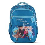 Disney School Bags for Girls|Frozen 7 (Spring 2024 Collection)|Water Resistant Bag for Kids Bags|School Bag for Kids|16 inch Bag|35L|Gift for Girls|Blue