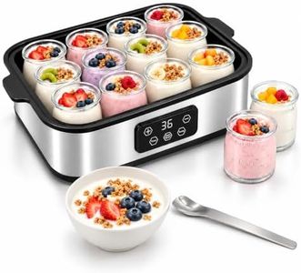 Trakifarlo Yogurt Maker With Touchscreen & LED Digtal Display | High-Borosilicate Glass Jars, Make Trillions of Live L. Reuteri at Home, One-Tap Set Time & Temp, BPA-Free, FDA & GCC Tested