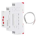 GRW8-02 AC/DC 24V-240V Temperature Controller Relay Thermostat Temp Control Monitor Temperature with Test Probe L-N Power Terminal -15℃~45℃ IP20 DIN Rail Installation
