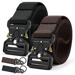 Doopai Ceinture Homme Tactical Mens Belt camo Nylon Military Metal Buckle Adjustable Heavy Duty belts for men 2 Pack