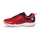 Nivia HY-Energy Badminton Shoes for Men, Ultimate Footwear for Badminton, Padel, and Pickleball, High-Performance, Non-Marking Court Shoes, Elevate Your Court Play, (Red), Size UK07