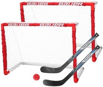 Bauer Mini Knee Hockey PVC Goal Set (2 Pack), red