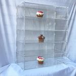 CompleteShopfittings Acrylic Bakery Pastry Display Case Stand Cabinet Cakes Donuts Cupcakes Pastries (5-TIER)