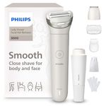 Philips Lady Shaver Series 8000 - Cordless, Wet & Dry Electric Shaver, 3-Blade Shaving System, Flexible Shaving Head, LED Light, for Face, Legs, Body & Bikini, 100 Mins. Runtime, Model BRL159/00