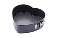 MasterClass 22.5 cm Heart Shaped Cake Tin with Loose Base, Springform Clasp & PFOA Non Stick Coating, Robust 1 mm Carbon Steel, 9 Inch Pan