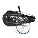 Vector X VXT-520 Strung Tennis Racquet/Rackets (25-inch, Full Cover)