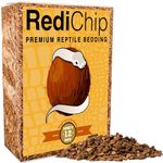 RediChip Reptile Bedding Loose Medium Coconut Chip Substrate 12 Quart Coco Husk Mulch for Snake and Gecko Habitat, Ball Python Terrarium, Lizard and Turtle Tanks, Tortoise Enclosure