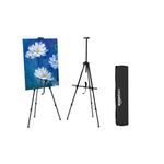 Amazon Basics Lightweight Tripod Easel with Adjustable Height | Extendable Height (45.5-143 cm) | for Professional Artists | for Metal Display, Painting, Display and Advertisement Purposes