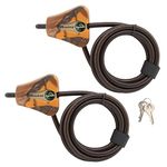 Master Lock Cable Lock, Python Adjustable Keyed Cable Lock, 6 ft. Long Cable, 2 Pack Mossy Oak Blaze Camouflage, 8418TCAMOBLZCC