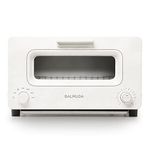 BALMUDA The Toaster | EU VERSION - 220v & Type C Plug| Steam Oven Toaster | 5 Cooking Modes - Sandwich Bread, Artisan Bread, Pizza, Pastry, Oven | Compact Design | Baking Pan | White