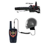 Pama HM-100 PTT/VOX Closed Face Motorbike Motorcycle Intercom Headset + Comtech CM-45VX VOX adaptor for Cobra 2 Two Way Radios