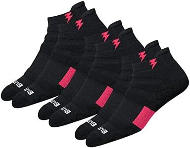 BLITZSOX Hi-Tech Performance Women Socks Athletic Low Cut Sports Ankle Socks (Badminton, Running, Gym & Indoor Training), Pack Of 3 (Free Size, Black, Cotton Blend)