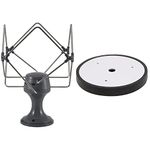 Maxview B2344/G Omnimax Pro TV Aerial, Grey & B2019 Magnetic Base for Omnimax/Pro Aerials - White