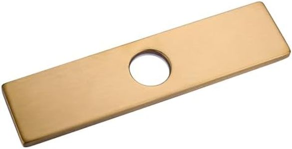 iVIGA 10" Sink Faucet Hole Cover Deck Plate for Bathroom & Kitchen Vanity Sink, Faucet Gold Escutcheon Plate Stainless Steel Outside Faucet Cover Cap Rectangle Mixer Tap